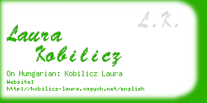 laura kobilicz business card